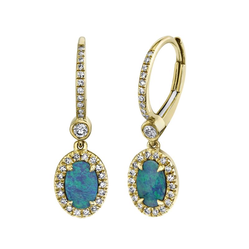 SC55020756 14K Yellow Gold Drop Earrings from the Color Collection