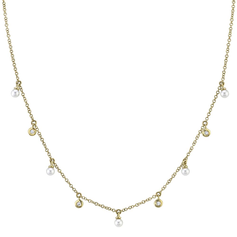 SC55021032 14K Yellow Gold Station Necklace from the Jackie Collection