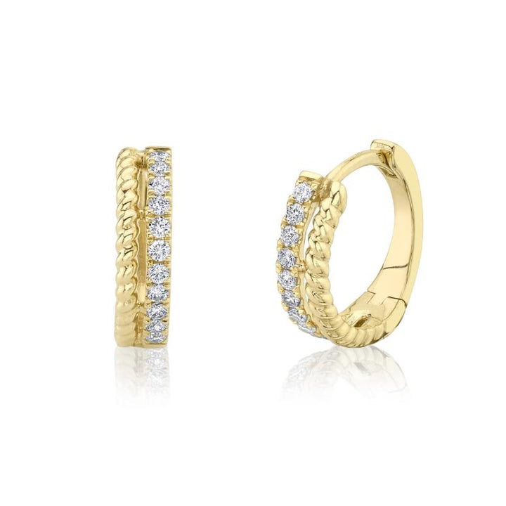 SC55021775 14K Yellow Gold Huggie Earrings from the Kate Collection