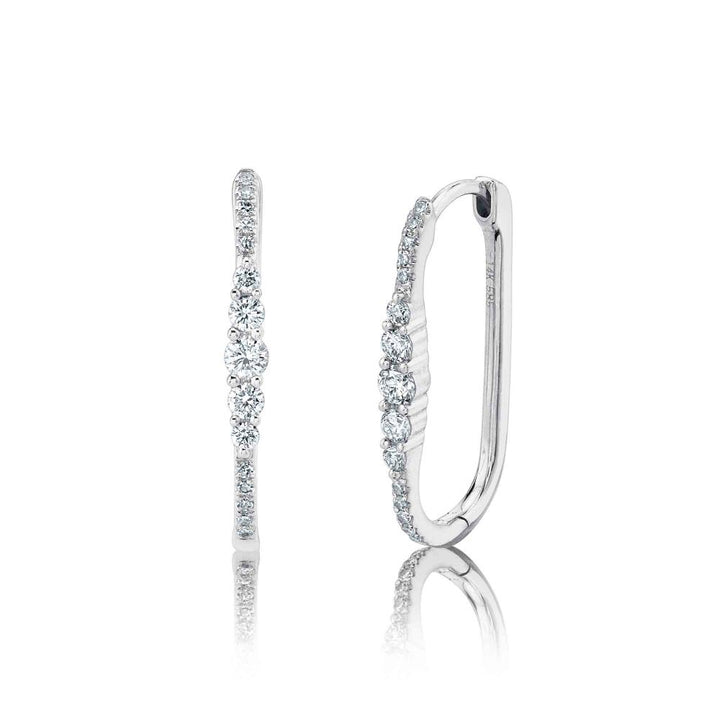 SC55022230H0.80 14K White Gold Hoop Earrings from the Kate Collection