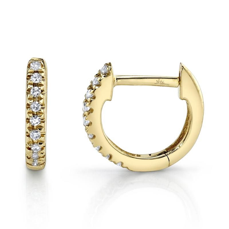 SC22004026V3 14K Yellow Gold Huggie Earrings from the Kate Collection