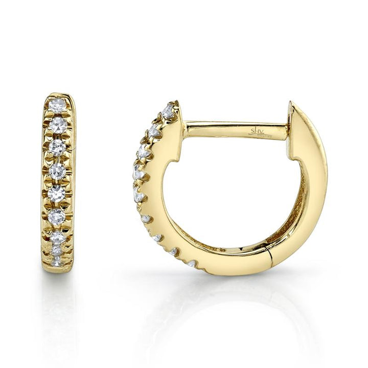 SC22004026V3 14K Yellow Gold Huggie Earrings from the Kate Collection