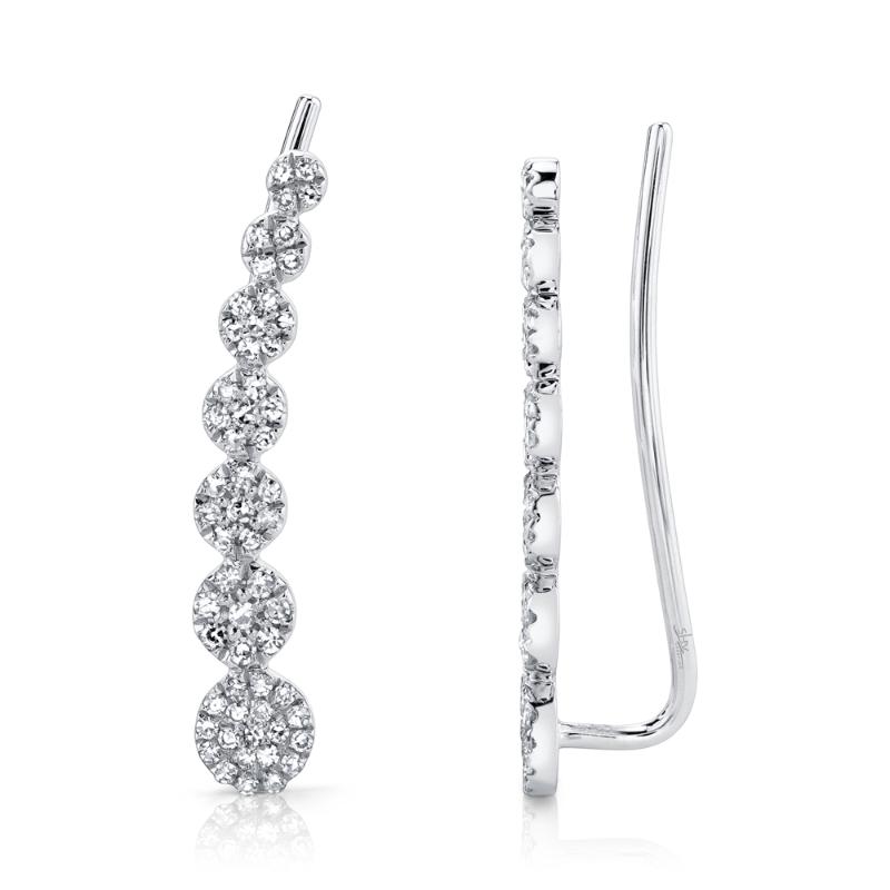 SC55002407 14K White Gold Ear Crawler Earrings from the Kate Collection