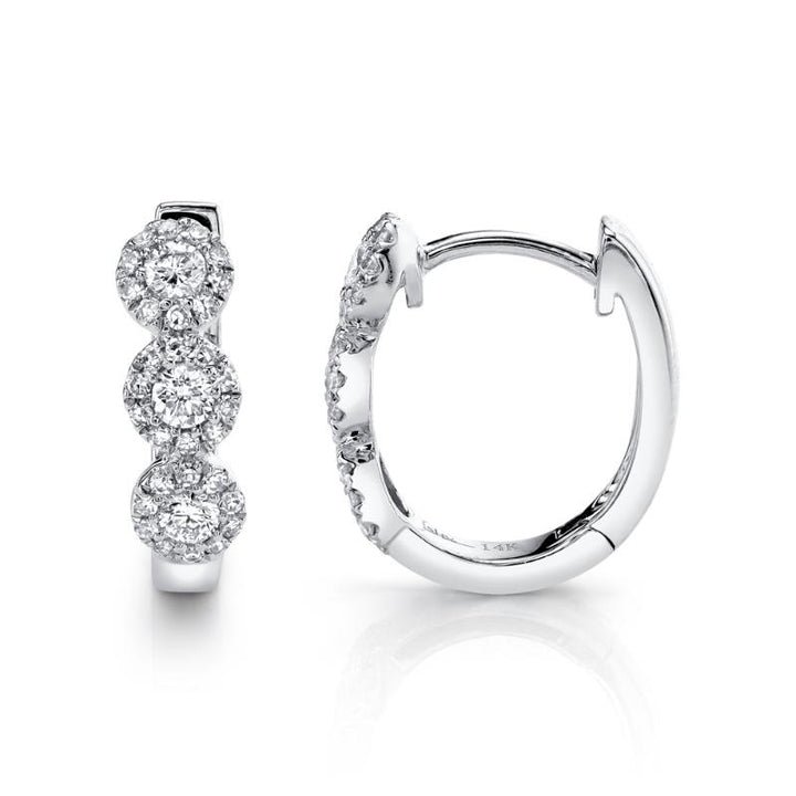 SC55002490 14K White Gold Huggie Earrings from the Eden Collection