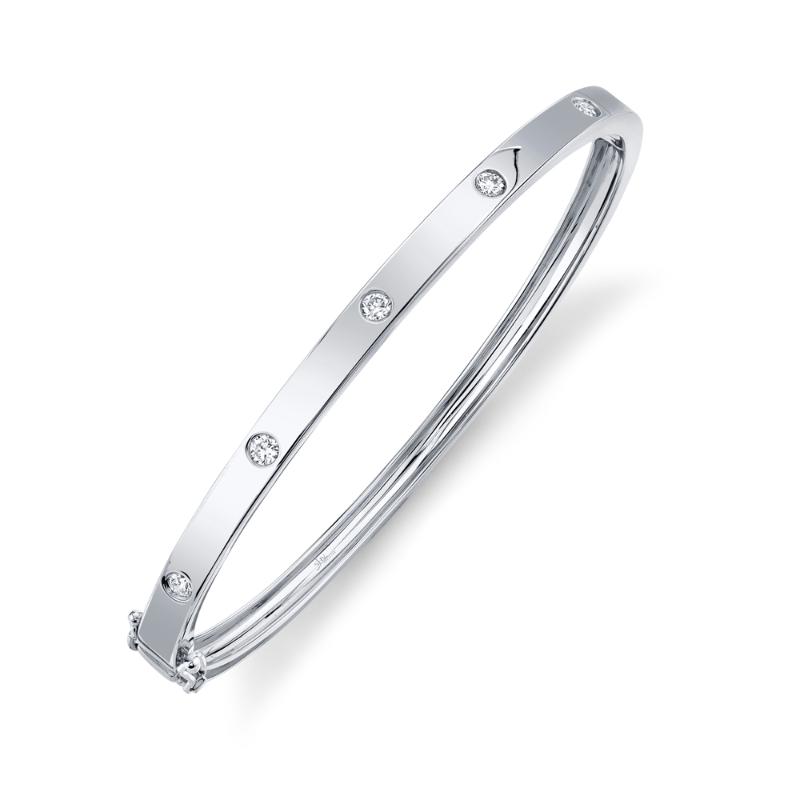 SC55004066ZS 14K White Gold Bangle Bracelet from the Kate Collection