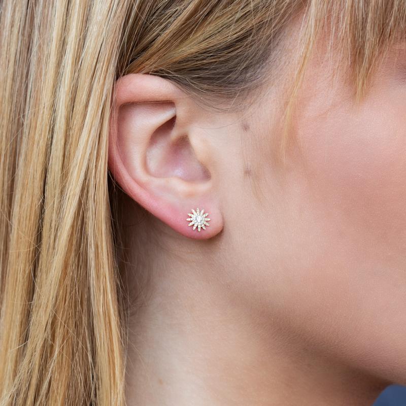 SC55004893 14K Yellow Gold Stud Earrings from the Kate Collection