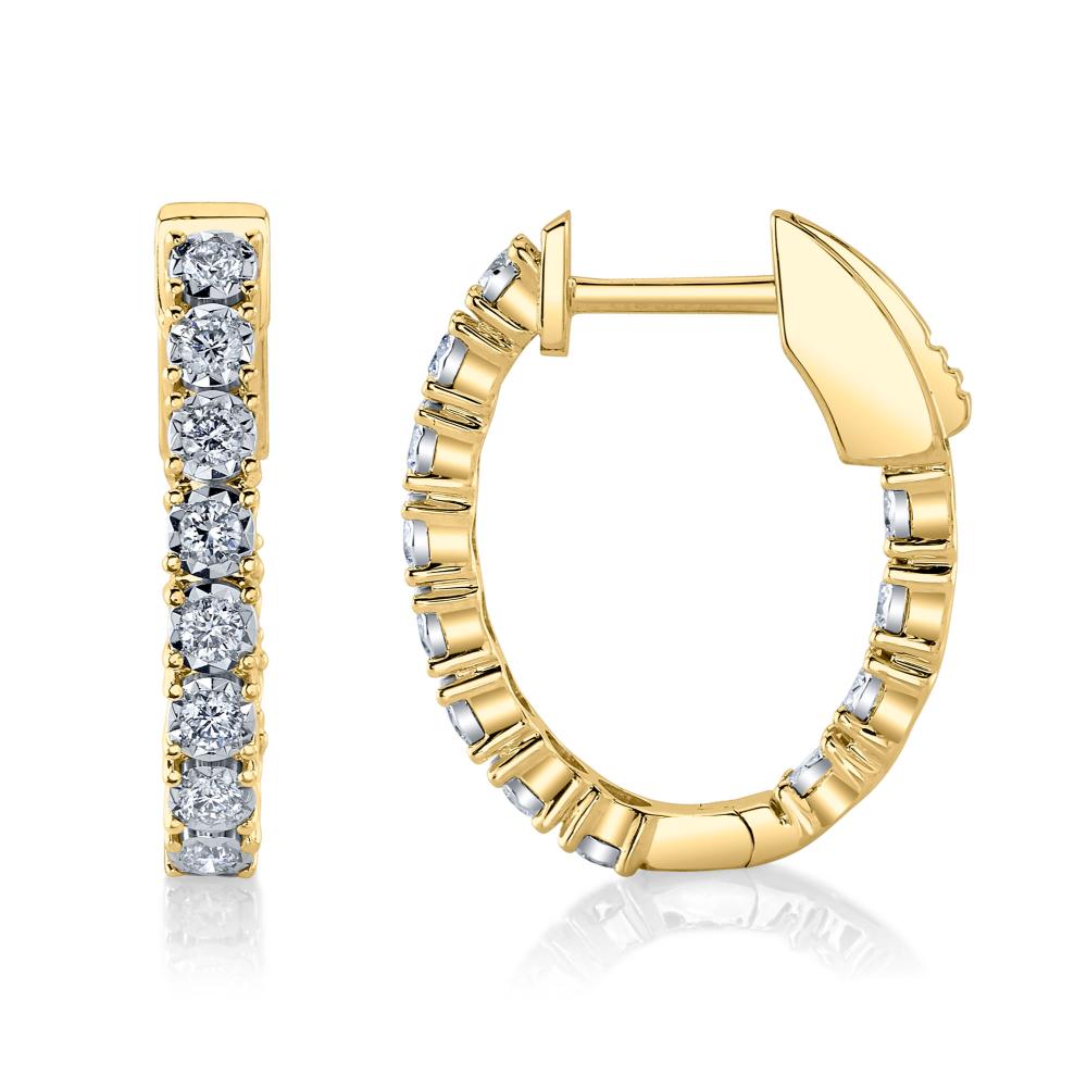 SC55009479H0.75 14K Yellow Gold Hoop Earrings from the Stella Collection