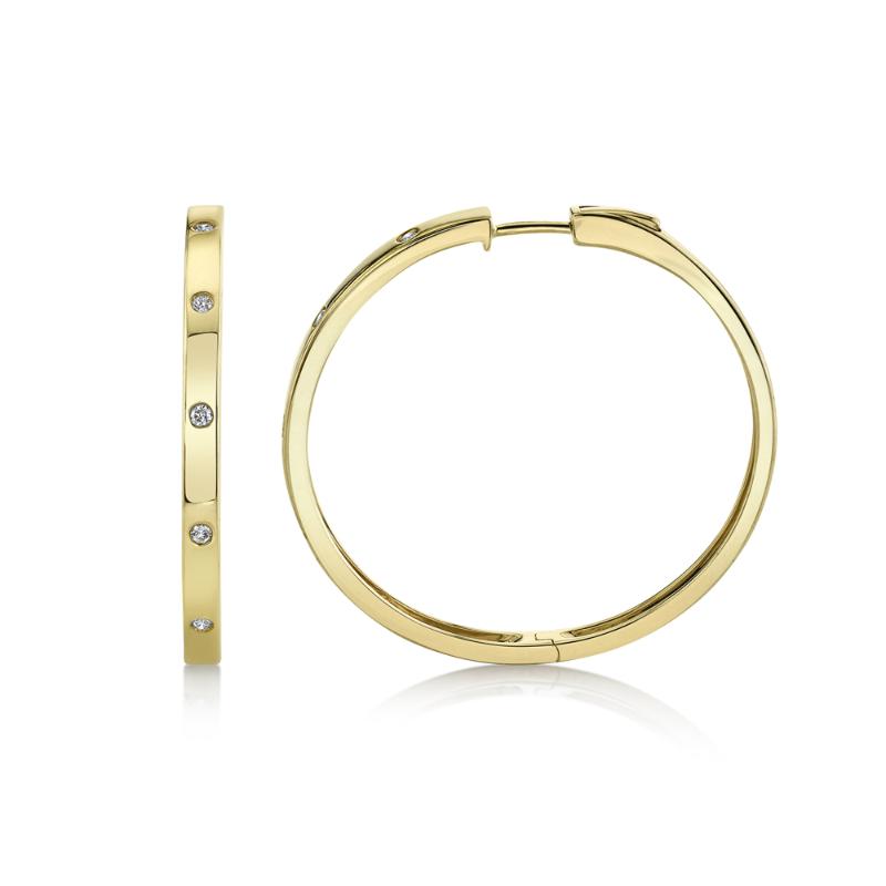 SC55020223 14K Yellow Gold Hoop Earrings from the Kate Collection