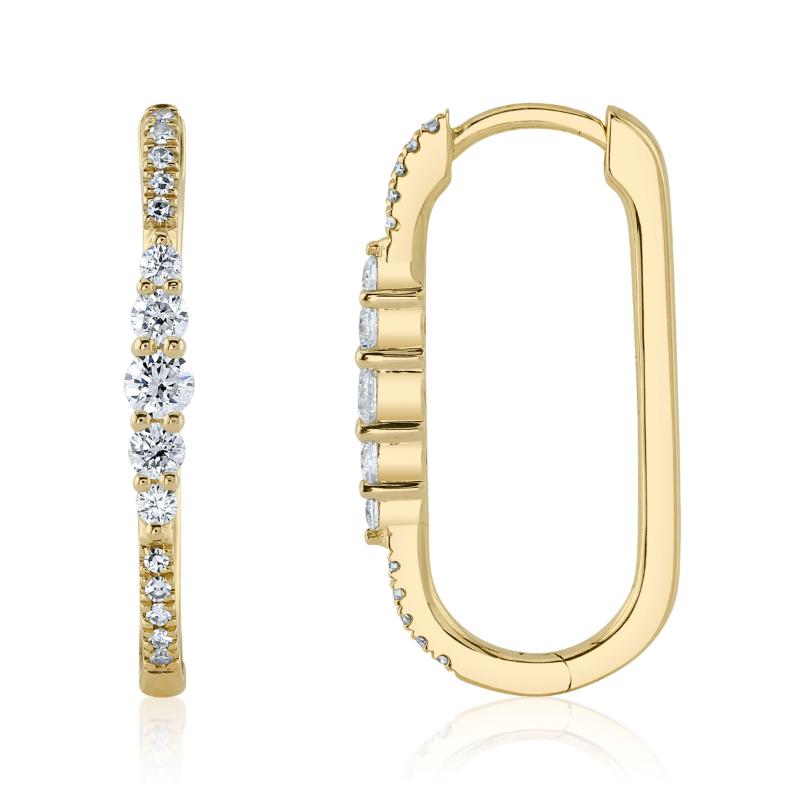 SC55022231H0.80 14K Yellow Gold Hoop Earrings from the Kate Collection