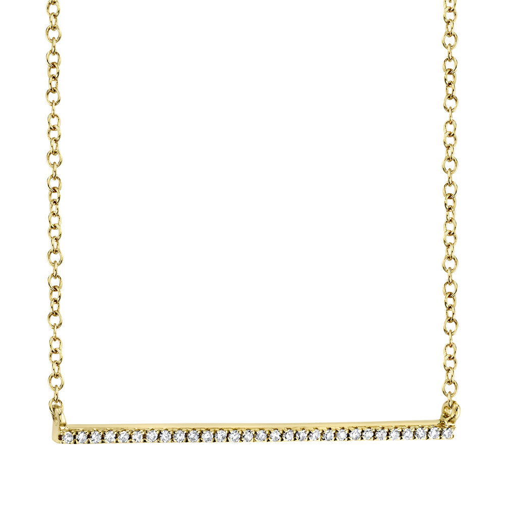 0.08Ct Diamond Bar Necklace