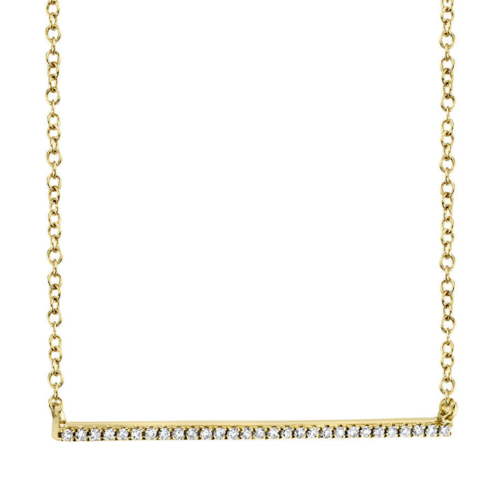 0.08Ct Diamond Bar Necklace