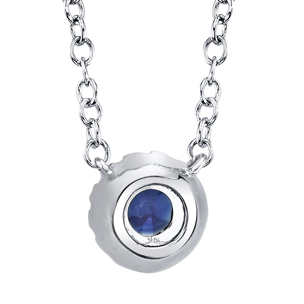 Eden Blue Sapphire & Diamond Pendant Necklace