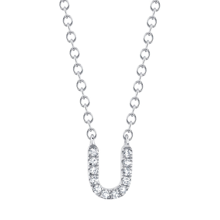 0.04CT DIAMOND NECKLACE - INITIAL U